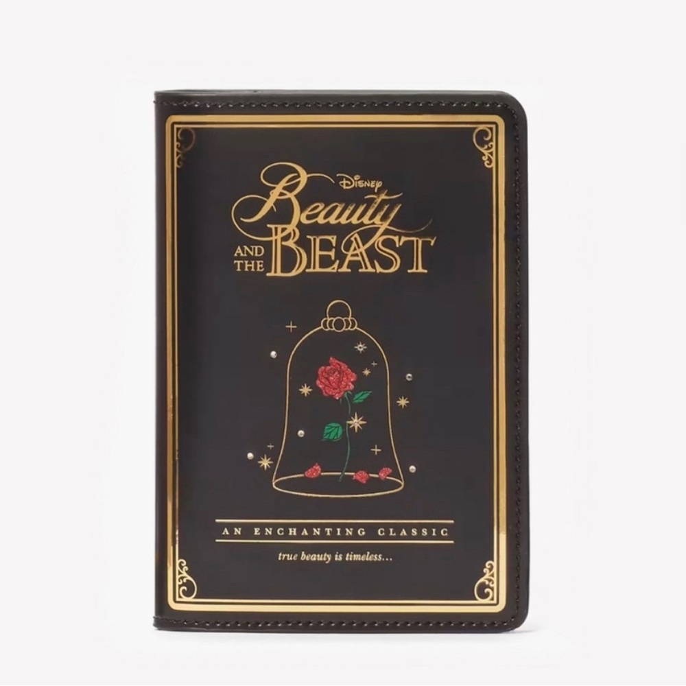 Disney's Beauty And The Beast x Kate Spade Passport Holder 
Black Multi 
NWT